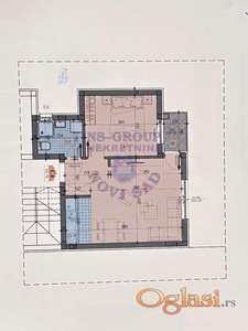 Jednoiposoban stan, 41m2,Adice