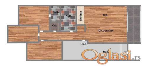 Cetvorosoban, 96m2 Telep