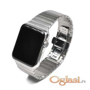Silver metalna narukvica sitan rad Apple watch 42/44mm