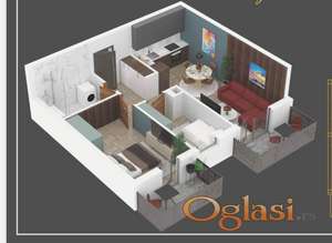 PRELEP STAN SA DVE SPAVAĆE SOBE I DVE TERASICE - IMA POVRAT PDV-A