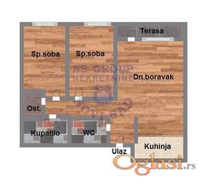 Trosoban 64m2 Bulevar Patrijarha Pavla