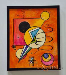 Ulje na platnu - Apstrakcija 34, prelepa slika!