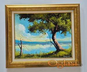 Ulje na platnu - Plava oaza, prelepa slika!