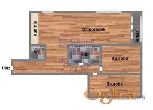 Trosoban stan u izgradnji na Telepu