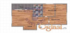 Komforan trosoban stan u izgradnji na dobroj lokaciji