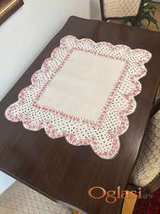 Šustikla, višebojni vez na belom platnu,ručni rad, prodaja, Novi Sad