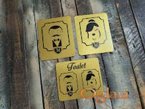 Table za oznake toaleta/wc