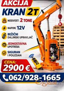 KRAN 2T - AKCIJA 2900 EURA | DALJINSKI | ODMAH DOSTUPAN
