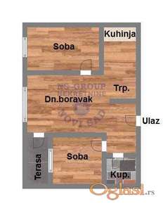 Dvoipososban stan - 49m2 - Telep