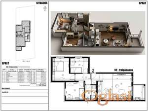NOVOGRADNJA FUTOG, Direktna prodaja | Troiposoban 67,78 m² + parking | 1. SPRAT