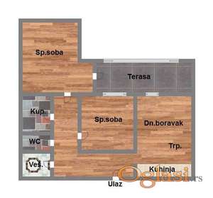 Trosoban 61m2 Centar