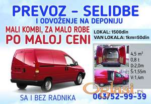 MANJI KOMBI ZA MALO ROBE PO MALOJ CENI (prevoz-selidbe)