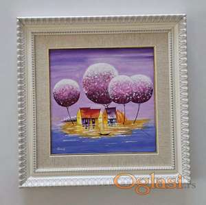 Ljubicasti raj - akril na platnu. Prelepo!