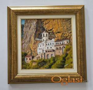 Ulje na platnu - Manastir Ostrog, prelepa slika!