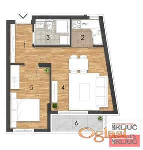 GRBAVICA, 44m2, Dvosoban sa pdv