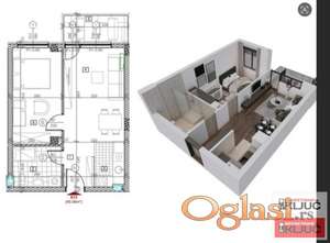 Dvosoban stan 45 m² sa pdv, Telep, Novi Sad, 2. sprat