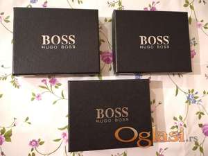 Novi muski kozni markirani novcanici marke Hugo Boss Crna koza Novo