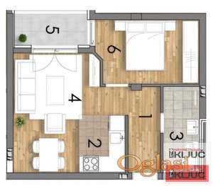 SOMBORSKI BULEVAR, 41m2, Dvosoban sa pdv