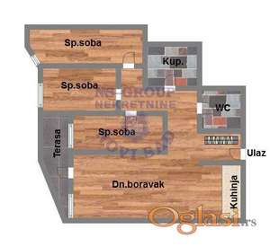 Troiposoban 79m2 Mišeluk