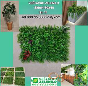 Veštački zeleni zidovi  15 (60x40) 1580 din/kom