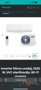 Klima inverter Hisense 12k jos 1god garancija Comfort HI-UVC 12k KE35MR0EG
