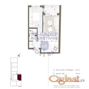 Dvosoban stan. 43m2, Telep