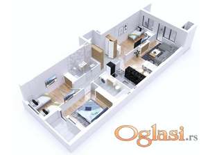 Novi Sad - Square garden - nov, neuseljavan četvorosoban stan - mogućnost povrata PDV-a - 205.500 eura