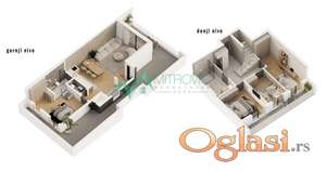 NA PRODAJU - Penthouse 131m2 + terasa 60m2 , 2 garažna mesta 