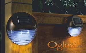 Solarne zidne lampe 2 kom