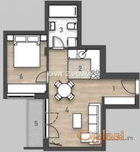 NOV, MODERAN STAN-ROTKVARIJA– 43.38 m², 2.0, PRVI SPRAT