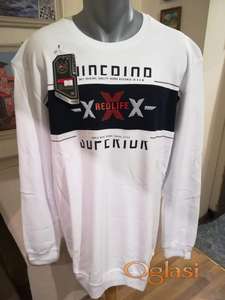 Novi muski pamucni duks Redway u velikom broju 5XL Beli Novo