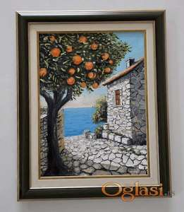 Ulje na platnu - Leto u hladu, prelepa slika!