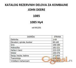 John Deere 1085-1085 Hy4 katalog delova