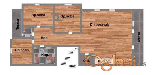 Četvorosoban stan na Alibegovcu odličnog rasporeda!