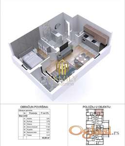 Dvosoban stan u izgradnji - 43m2