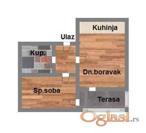 Dvosoban odličnog rasporeda!!!