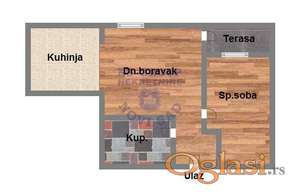 Izgradnja-dvosoban stan od 44m2!Telep!