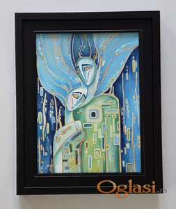 Ulje na platnu - Harmonija u plavom, prelepo!