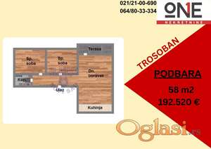 Trosoban stan na Podbari