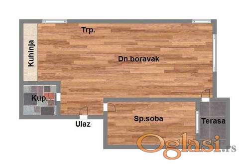 Jednoiposoban 41m2 Petrovaradin