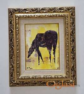 Ulje na platnu - Mlad konj, prelepa slika!