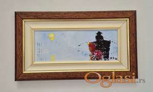 Ulje na platnu - Svitanje na reci, prelepa slika!