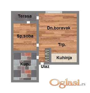 Dvosoban stan u izgradnji u Lipovom gaju, 44m2