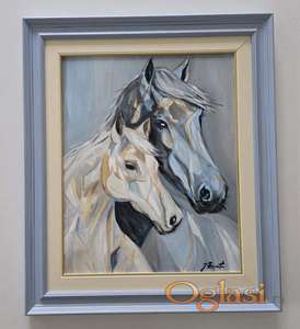 Ulje na platnu - Dva lepotana, prelepa slika!