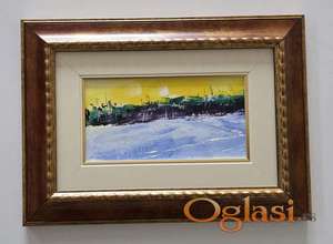 Ulje na platnu - Granica dana, minijatura.