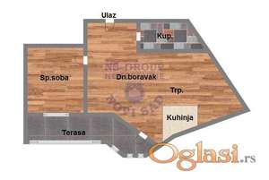 Dvosoban stan 49m2 Salajka