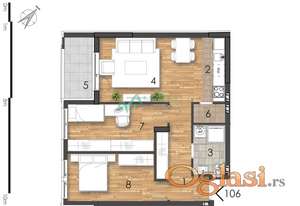 Novi Sad - Moderan stan 65 m² u izgradnji u prestižnom kompleksu 