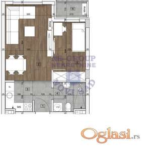 Somborski bulevar 38m2 jednoiposoban stan!