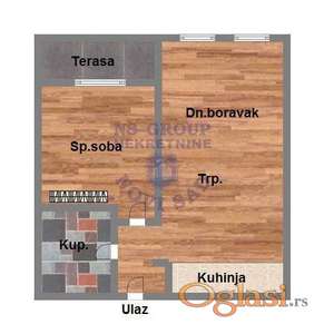 Dvosoban stan u izgradnji, 42m2, Trandžament