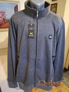 Novi muski duks sa kragnom No Copy u velikom broju 6XL Sivi Veliki model Novo